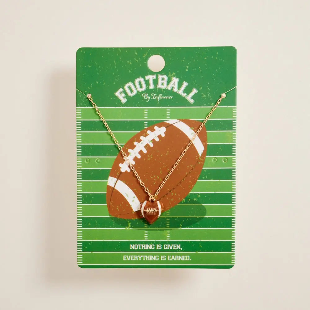 Football Heart Necklace