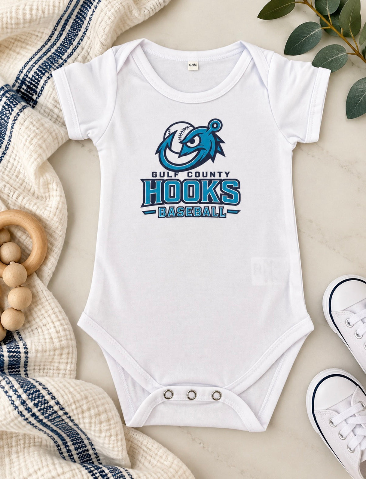 Hooks Logo Onesie