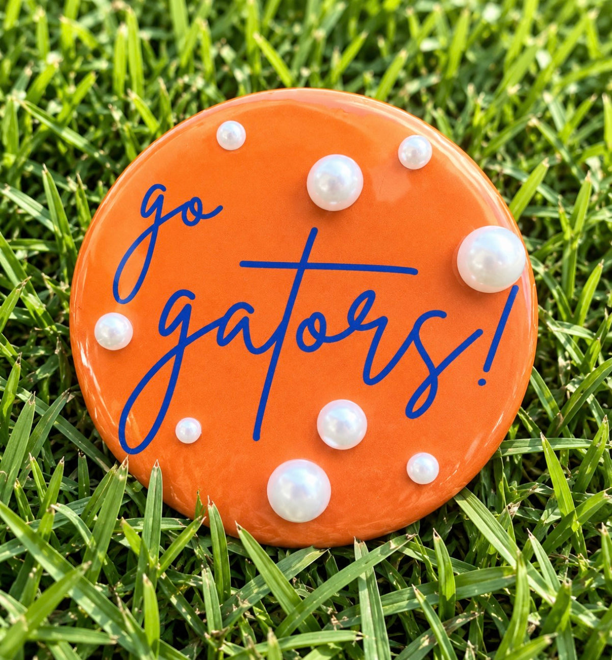 Go Gators Pearl Button