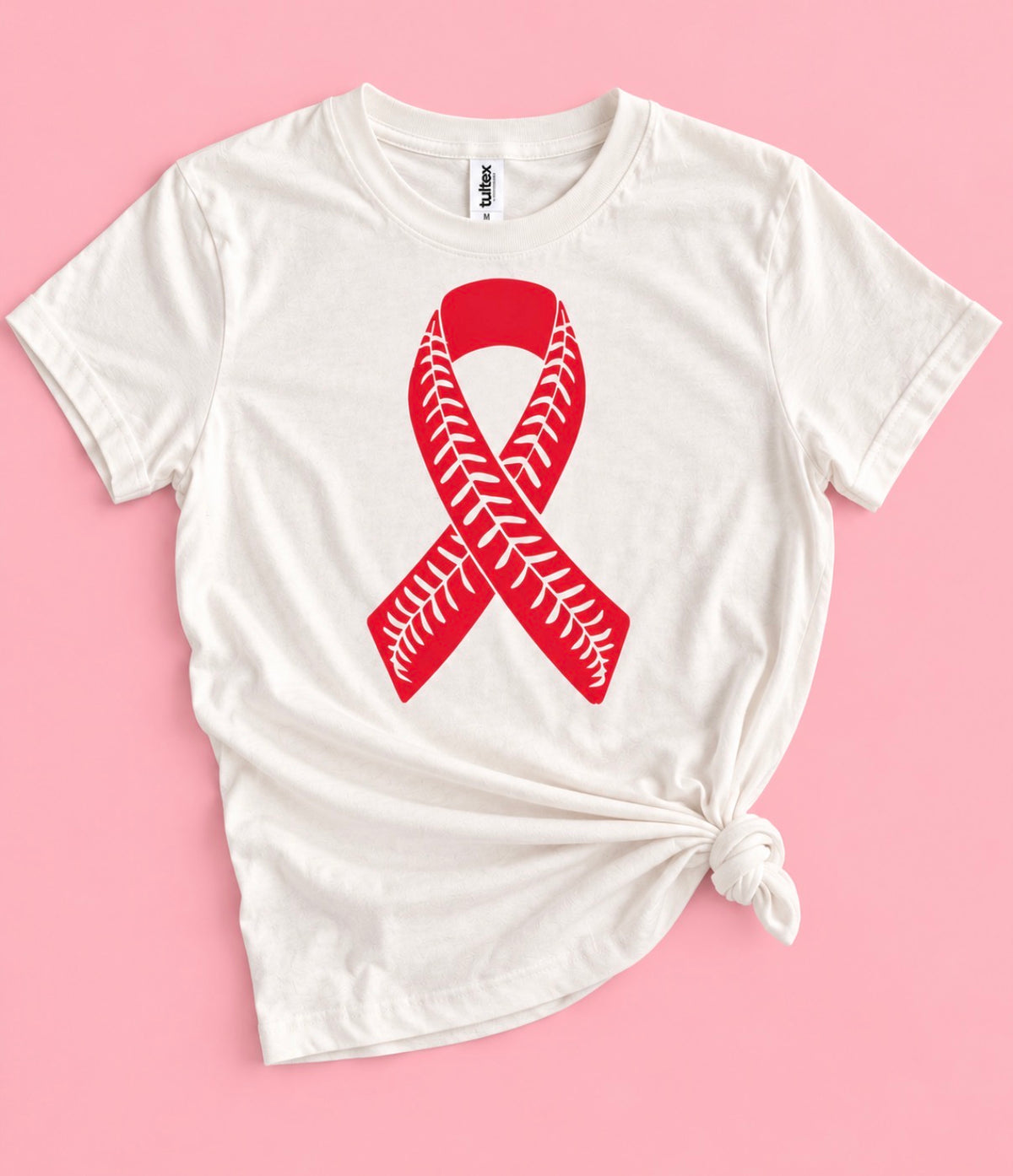 Breast Cancer Baseball Ribbon Slim Fit Tee