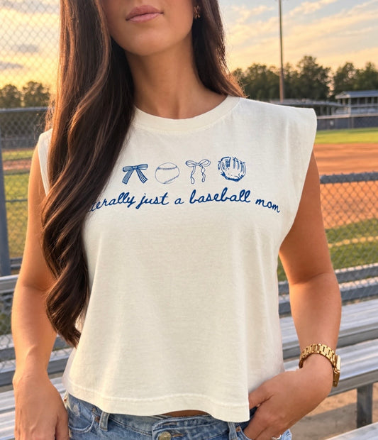 Literally Just a Baseball Mom Muscle Tank