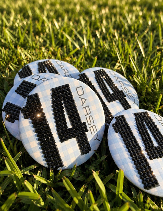 Bedazzled Custom Number Button
