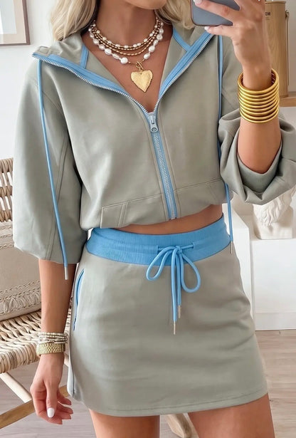 Ballfield Blue Skort Set