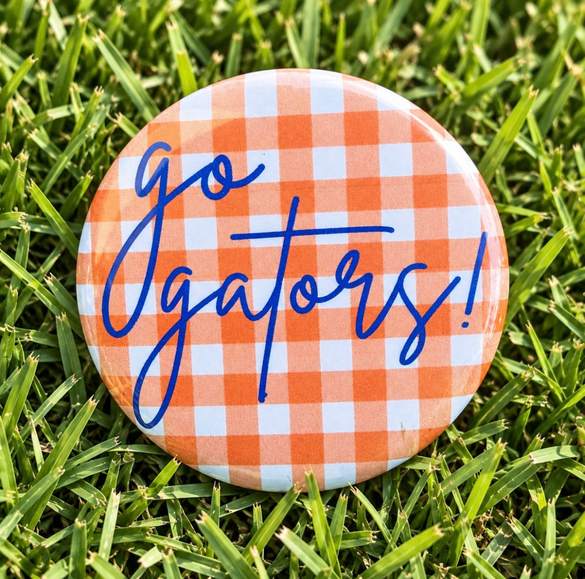 Go Gators Gingham Button