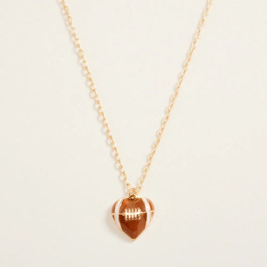 Football Heart Necklace