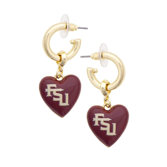 Seminole Heart Hoop Earring