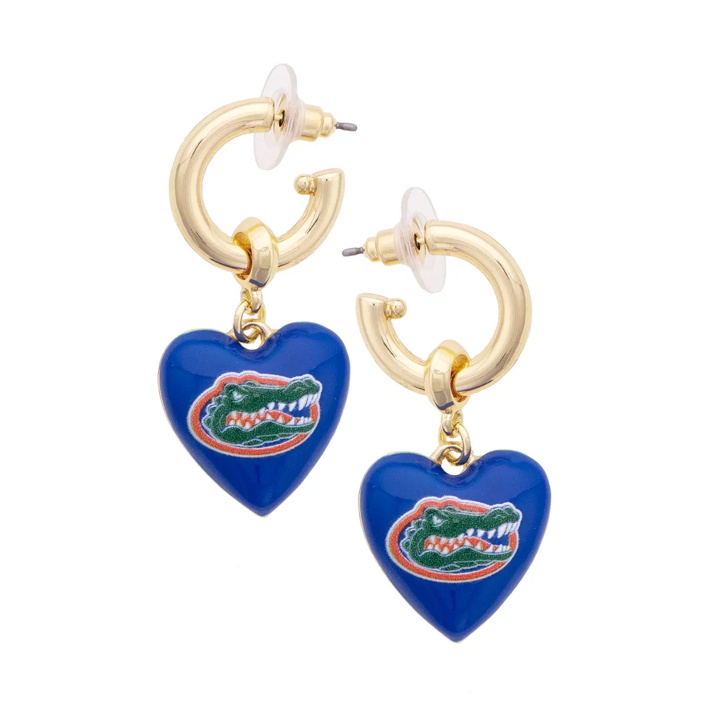 Gator Heart Hoop Earring