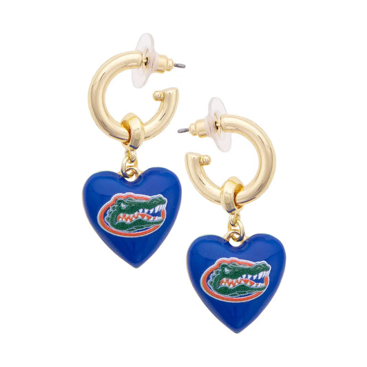 Gator Heart Hoop Earring