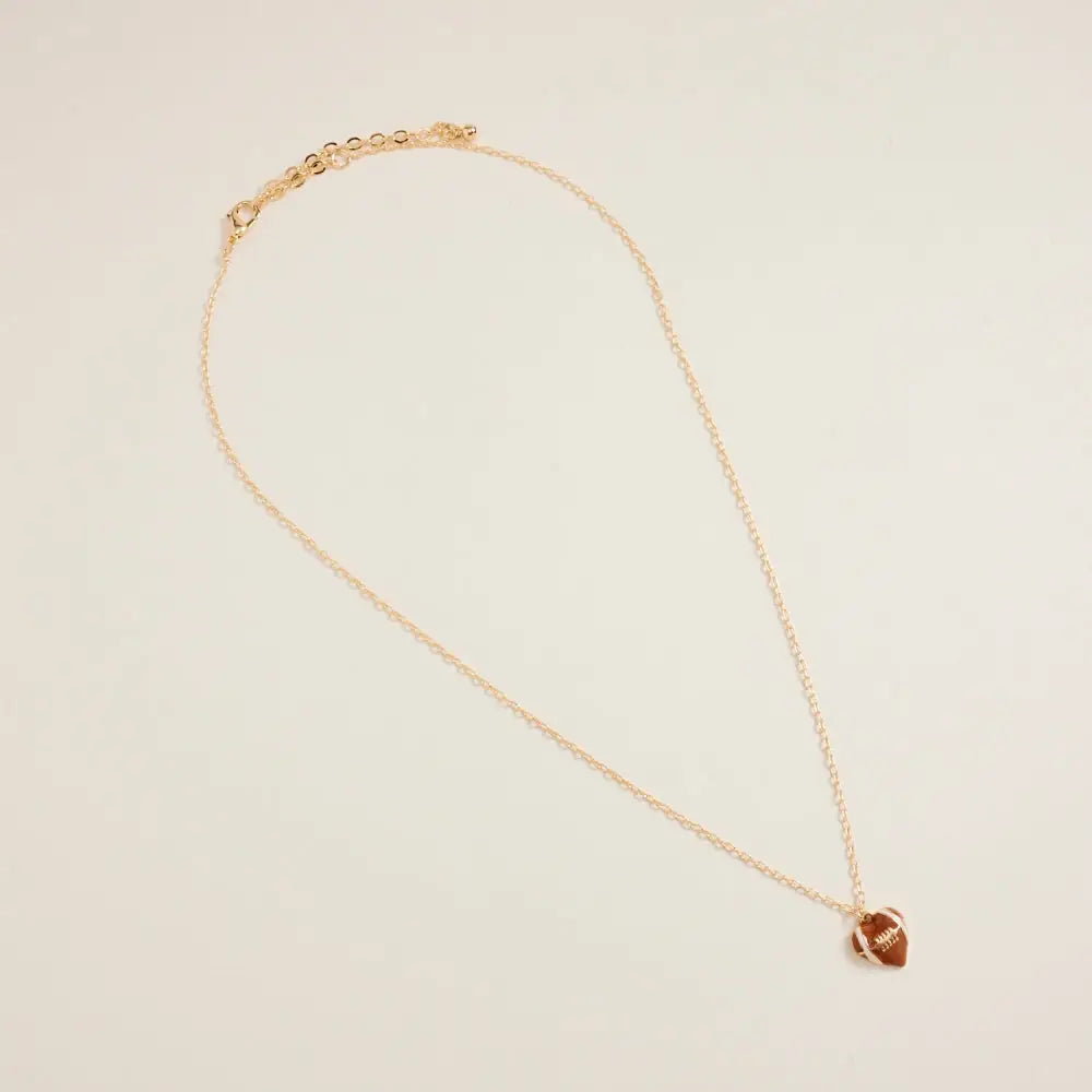 Football Heart Necklace
