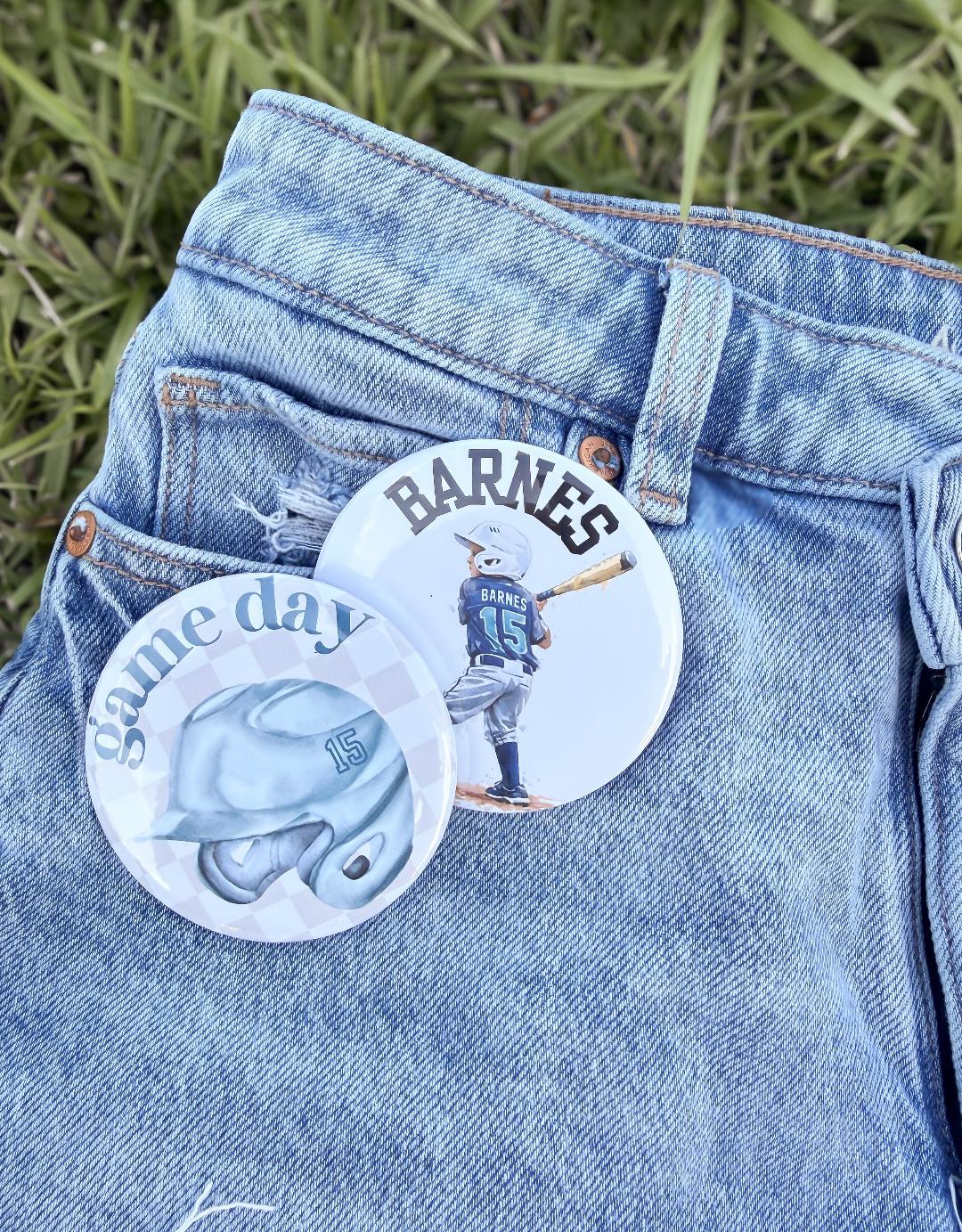 Personalized Watercolor Player Button
